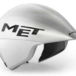 MET Drone Wide Body II Aero Helmet - White Metallic/Glossy