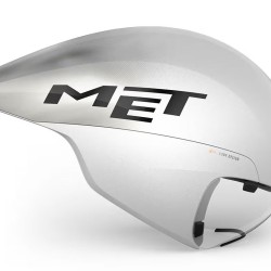 MET Drone Wide Body II Aero Kiiver - White Metallic/Glossy