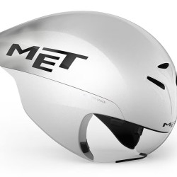MET Drone Wide Body II Aero Kiiver - White Metallic/Glossy