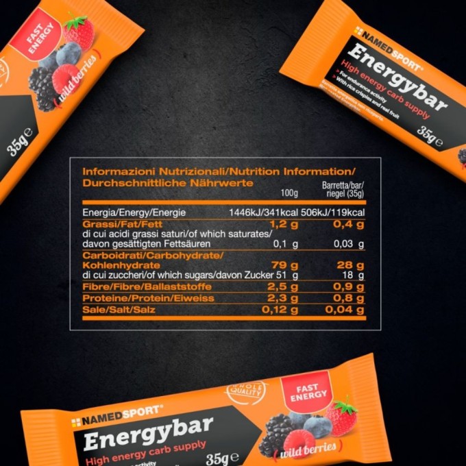 NAMEDSPORT - ENERGYBAR Wild Berries - 35g NAMEDSPORT - ENERGYBAR Wild Berries - 35g
