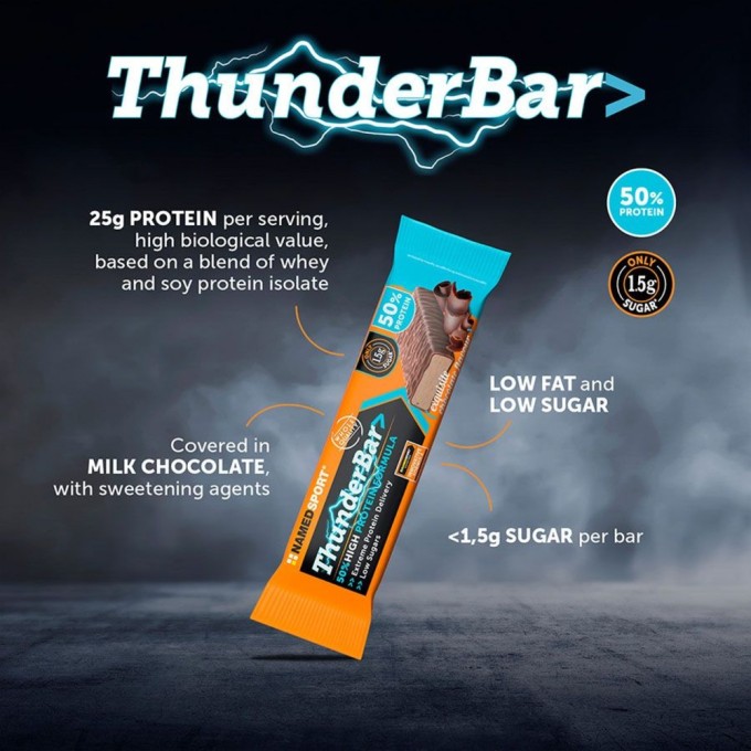 NAMEDSPORT - THUNDERBAR - Exquisite Chocolate – 50g NAMEDSPORT - THUNDERBAR - Exquisite Chocolate – 50g