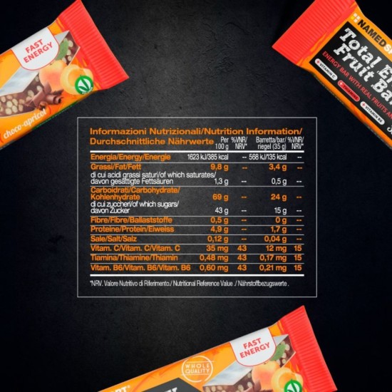 NAMEDSPORT - TOTAL ENERGY FRUIT BAR - Choco-Apricot - 35g