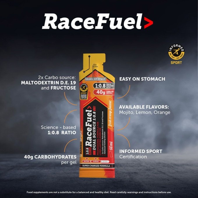 NAMEDSPORT - RACE FUEL - GEL Orange - 60ml NAMEDSPORT - RACE FUEL - GEL Orange - 60ml