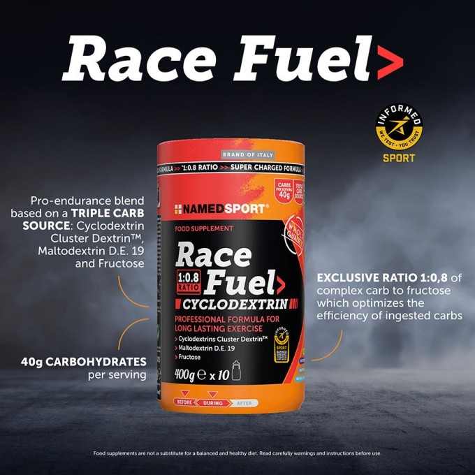 NAMEDSPORT Race Fuel Joogipulber 400 g