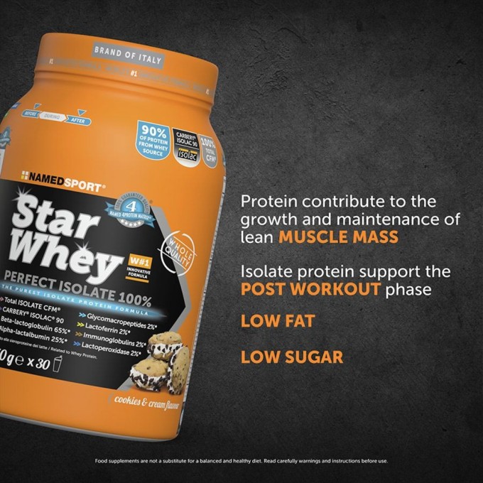 NAMEDSPORT - STAR WHEY ISOLATE Cookies and Cream - 750g NAMEDSPORT - STAR WHEY ISOLATE Cookies and Cream - 750g