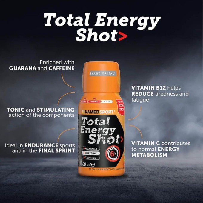 NAMEDSPORT - TOTAL ENERGY SHOT Orange - 60ml NAMEDSPORT - TOTAL ENERGY SHOT Orange - 60ml